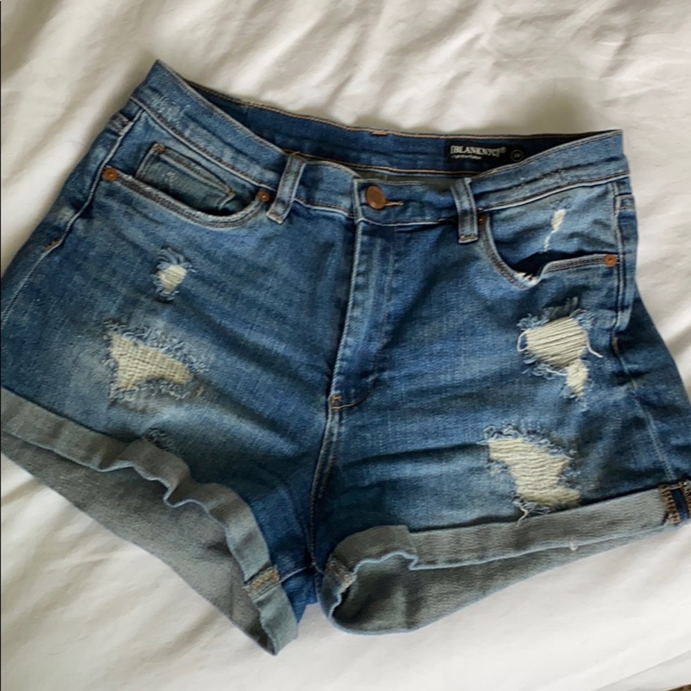 BlankNYC high rise denim shorts